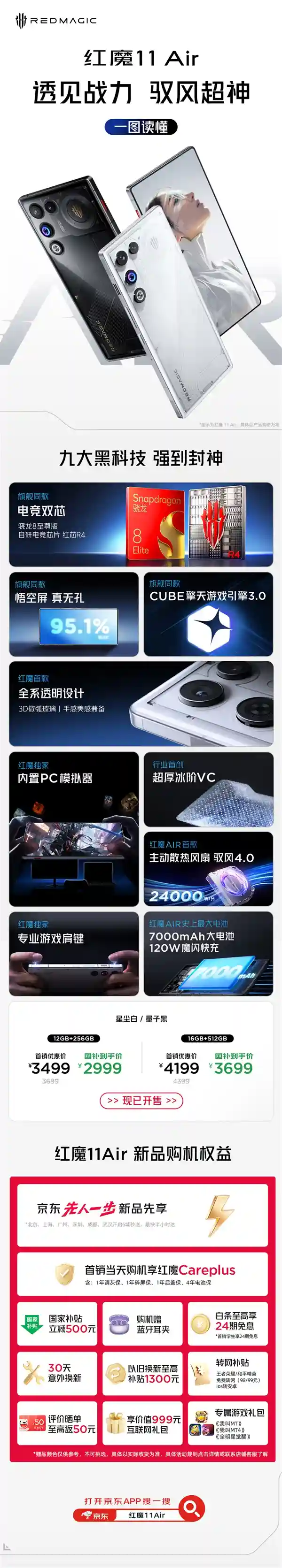 红魔11 Air震撼发布:2999元引爆性能新高度
